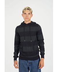 Brave Soul - Cotton Striped Knit Hoody - Lyst