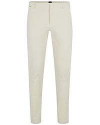 BOSS - Kaito1 Solid Patterned Straight Chinos - Lyst