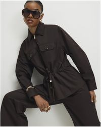 River Island - Shacket Drawstring Waist - Lyst