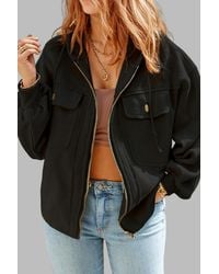 Azura Exchange - Fleece Zip-up Hoodie Jackeet - Lyst