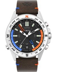 Timex - Expedition North Tide-Temp-Compass Watch Tw2V64400 Leather - Lyst