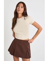 Boohoo - Woven Pleated Skort - Lyst
