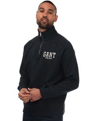 GANT - "Arch" Sweatshirt Mit Halbem Reißverschluss Für Herren - Lyst