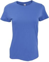 Sol's - Ladies Imperial Heavy Short Sleeve T-Shirt (Denim) - Lyst