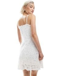 Vero Moda - Square Neck Lace Cami Mini Dress - Lyst
