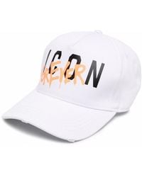 DSquared² - White Cotton Baseball Cap - Lyst