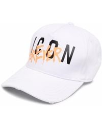 DSquared² - White Cotton Baseball Cap - Lyst