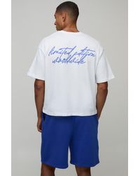 BoohooMAN - Oversized Boxy Limited Edition T-Shirt & Baggy Short Set - Lyst
