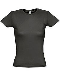 Sol's - Ladies Miss Short Sleeve T-Shirt (Dark) Cotton - Lyst