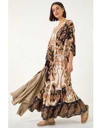 Roman - Boho Border Print Maxi Dress - Lyst
