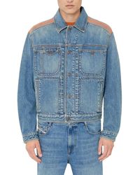 DIESEL - D Bas 0Eiaw Trucker Jacket Long Sleevet - Lyst