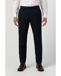 Limehaus - Flat Fronted Slim Fit Suit Trousers - Lyst