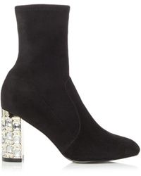 Dune - Orella Jewel And Pearl Embellished Heel Ankle Boots - Lyst