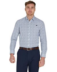 Raging Bull - Long Sleeve Floral Print Cotton Poplin Shirt - Lyst