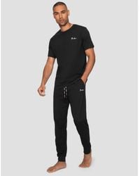 Threadbare - Black 'elton' Cotton Blend Jersey Pyjama Set - Lyst