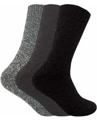 Sock Snob - 3 Pairs Padded Sole Winter Warm Thermal Wool Walking Boot Socks - Lyst