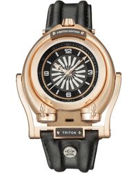 Gevril - Gv2 Triton Dial Calfskin Leather Swiss Automatic Watch - Lyst