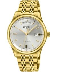 Gevril - Excelsior Swiss Automatic Movement, Sellita Sw240, 42 Mm, Day Date, Dial, 316L Stainless Steel Ipyg Bracelet Watch - Lyst