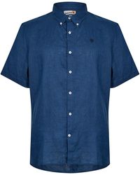 Timberland - Linen Short Sleeve Oxford Shirt - Lyst