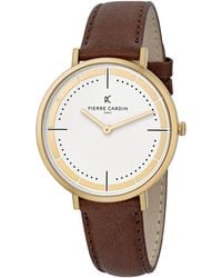 Pierre Cardin - Belleville Park Watch Cbv.1031 Leather - Lyst