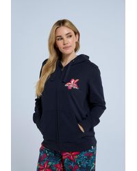 Mountain Warehouse - 'Maya' Graphic Hoodie Full Zip Cosy Warm Jumper Cotton - Lyst