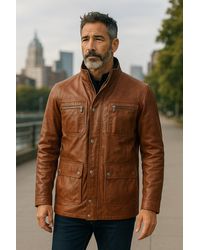 Infinity Leather - Military Jacket Outwear Coat - Lyst