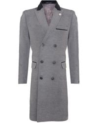 TruClothing - 3/4 Long Double Breasted Crombie Overcoat Wool Coat Peaky Blinders - Lyst
