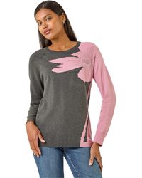 Roman - Floral Hotfix Knit Jumper - Lyst