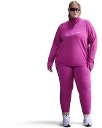 Nike - Bold Logo Reflective Zip Neck Long Sleeve Athletic Top - Lyst