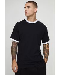 BoohooMAN - Regular Fit Ringer Crew Neck T-Shirt - Lyst