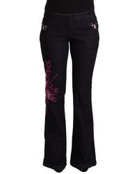Exte - Zwarte Katoen Stretch Middelhoog Taille Flared Denim Jeans - Lyst