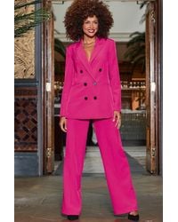Sosandar - Wide Leg Tuxedo Trousers - Lyst