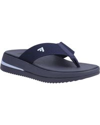 Fitflop - Surff Two-Tone Polyester Midnight Wide Sandals - Lyst