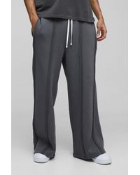 BoohooMAN - Extreme Wide Leg Exposed Seam Jogger - Lyst