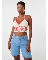 Pink Vanilla - Crochet Patchwork Bralette - Lyst