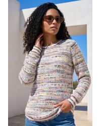 Roman - Space Dye Curved Hem Knit Jumper - Lyst
