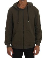 Daniele Alessandrini - Full Zipper Hodded Cotton Sweater - Lyst