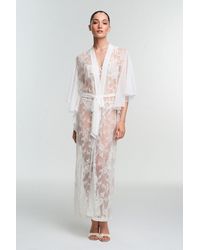Penti - Broken Fiora Lace Short Sleeve Robe - Lyst