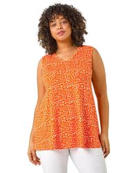 Roman - Curve V-Neck Swing Vest Top - Lyst