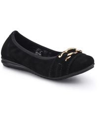 Jones Bootmaker - Yvette Leather Wide-Fit Ballet Pumps - Lyst