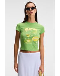 Grimelange - Printed Crop Crew Neck T-Shirt - Lyst