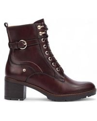 Pikolinos - Brandy Leather Mid-Heel Combat Ankle Boots - Lyst