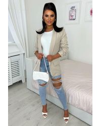 Femme Luxe - Long Sleeve Pocket Blazer - Lyst