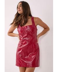 Nasty Gal - Vinyl Panelled Faux Leather Mini Dress - Lyst