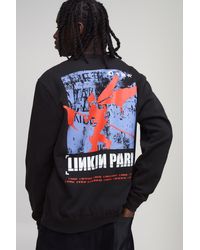 BoohooMAN - Regular Linkin Park License Print Sweatshirt - Lyst