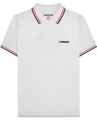 Lambretta - Ss25 Twin Tip Poloshirt (wit, Rood, Marine) - Lyst