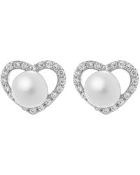 Orphelia - 'Alberte' 925 Sterling Stud Earrings - Lyst