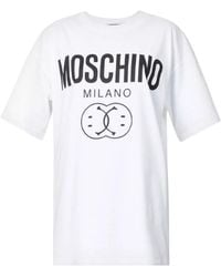 Moschino - Double Smiley T-Shirt Cotton - Lyst