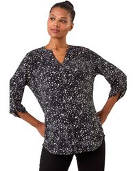 Roman - Speckled Print Stretch Shirt - Lyst
