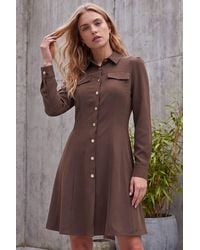 Roman - Collared Buttoned Shirt Dress - Lyst